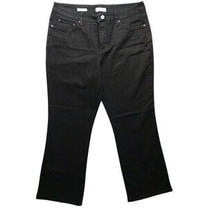 St John's Bay Women's Black Bootcut Jeans Size 14P Petite